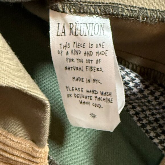 La Reunion Jacket Patchwork Stripe Boho Mixed Material‎ Womens Sz Large Oversize - Picture 11 of 13